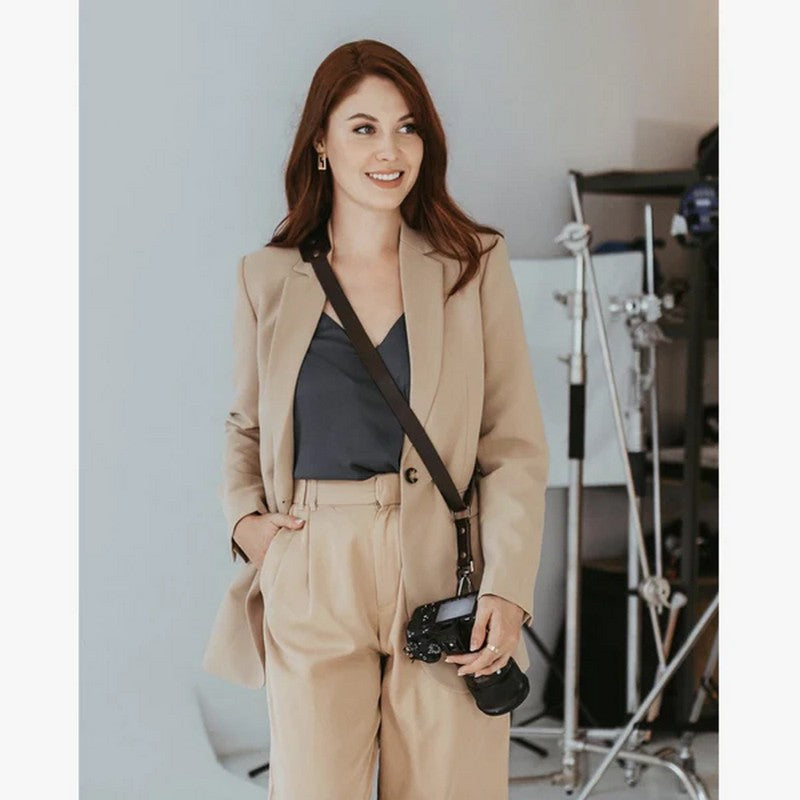 BRONKEY Berlin #602, smeđi kožni remen za fotoaparat (Large)