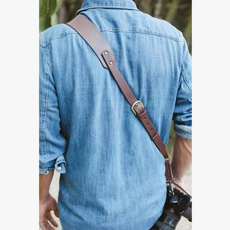 BRONKEY Berlin #602, smeđi kožni remen za fotoaparat (Large)