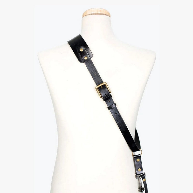 BRONKEY Berlin #601, crni kožni remen za fotoaparat (Small)