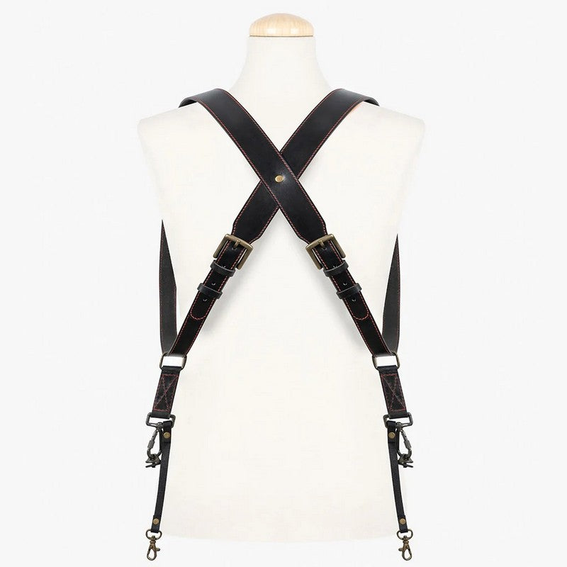 BRONKEY Tokyo #701, CRNI DUPLI kožni remen za fotoaparat (Small)