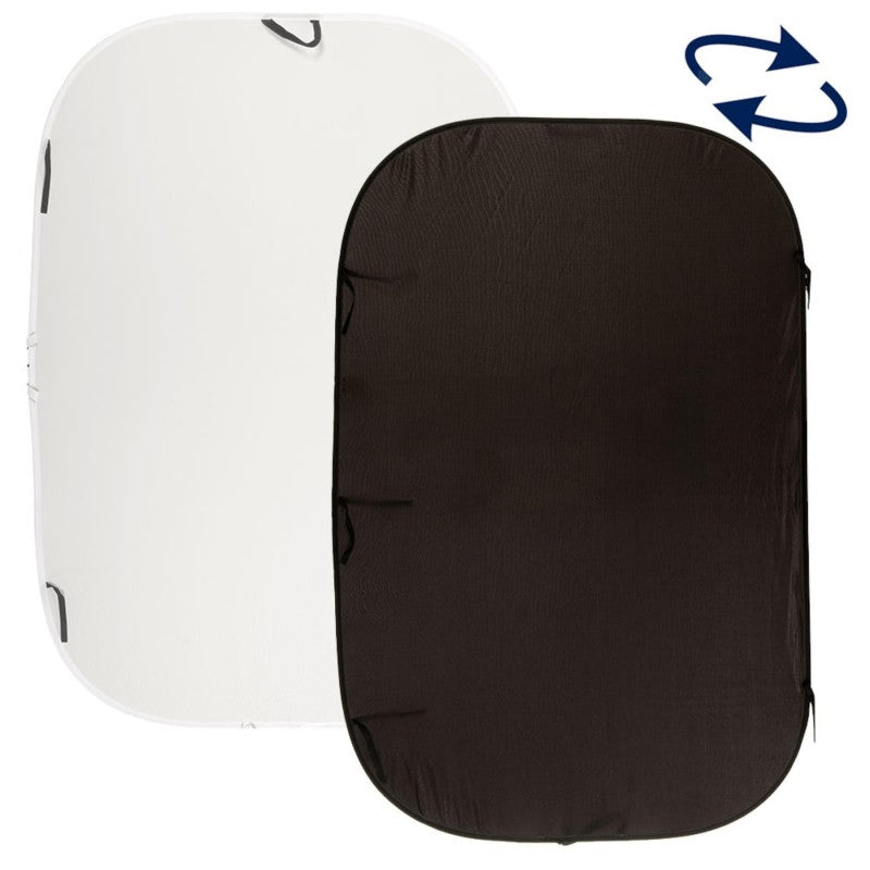 Manfrotto Pozadina 6921 BLACK/WHITE 1,8 x2,75m - složiva pozadina na okviru