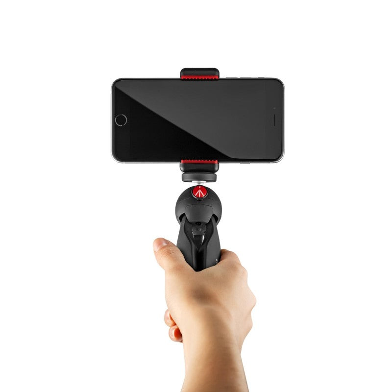 Manfrotto PIXI MINI stativ (crni) + MCLAMP držač za mobitel