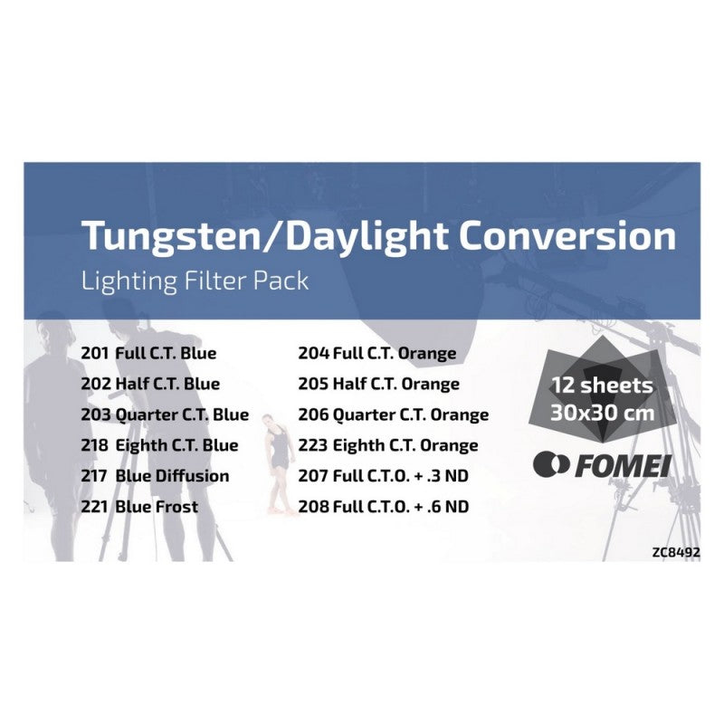 Fomei Filter Kit TUNGSTEN / DAYLIGHT PACK  / set gel filtera za rasvjetu 30x30cm /12komada